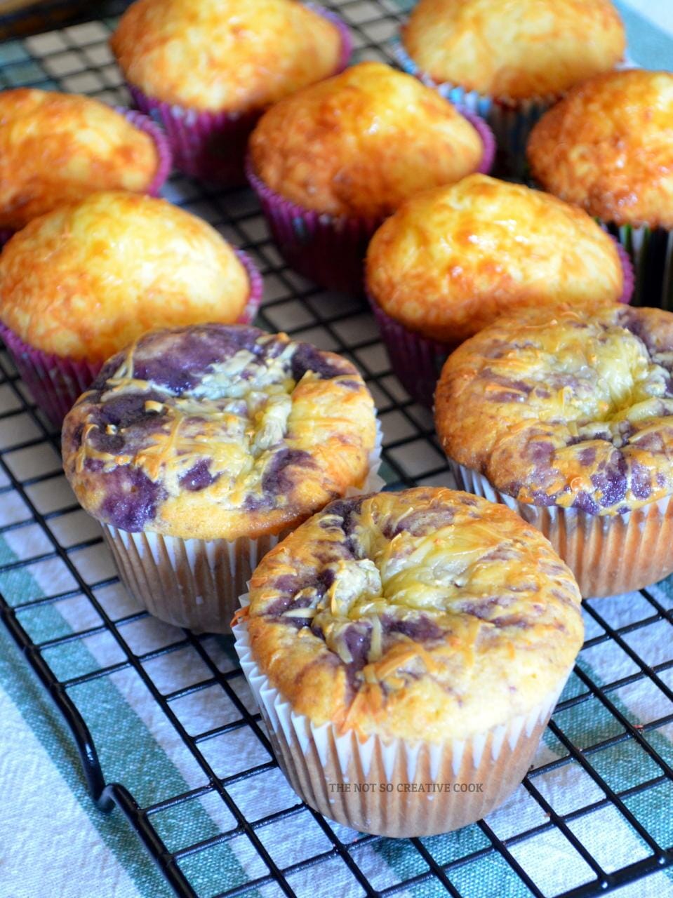 VIDEO} Filipino Cheese Cupcakes with Ube - The Not So Creative Cook