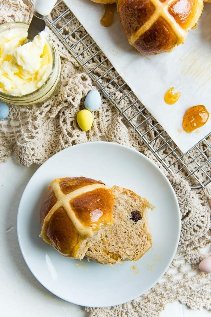 Soft and Fluffy Classic Hot Cross Buns - The Flavor Bender
