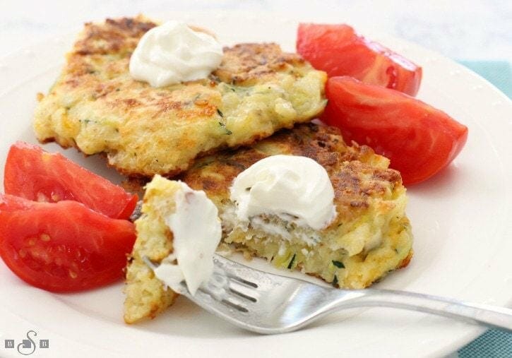 CHEESY ZUCCHINI FRITTERS - Butter with a Side of Bread