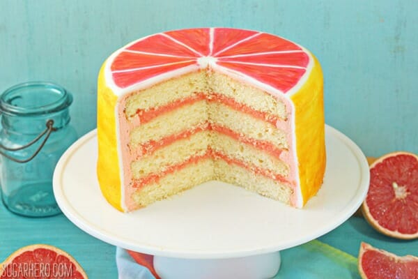 Grapefruit Layer Cake - SugarHero